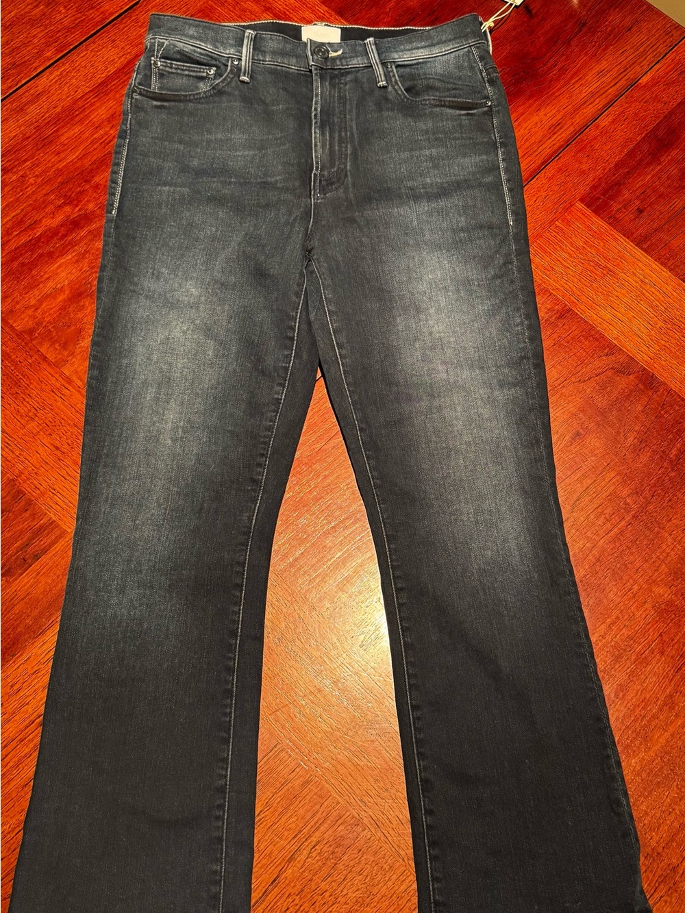 Dark Wash Straight-Leg Jeans